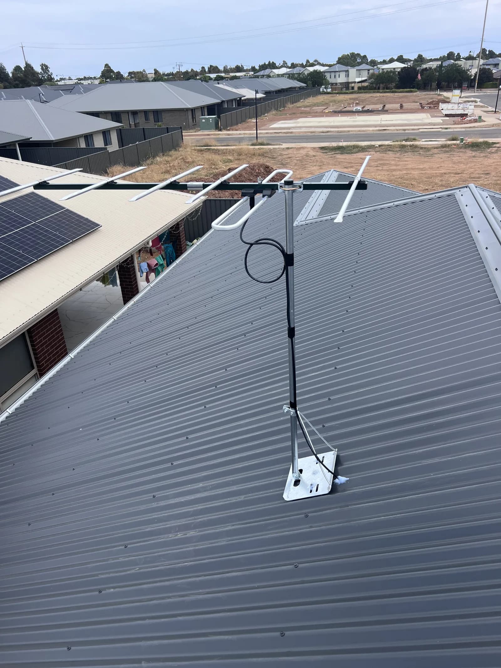 New digital TV antenna installed on an Adelaide roof