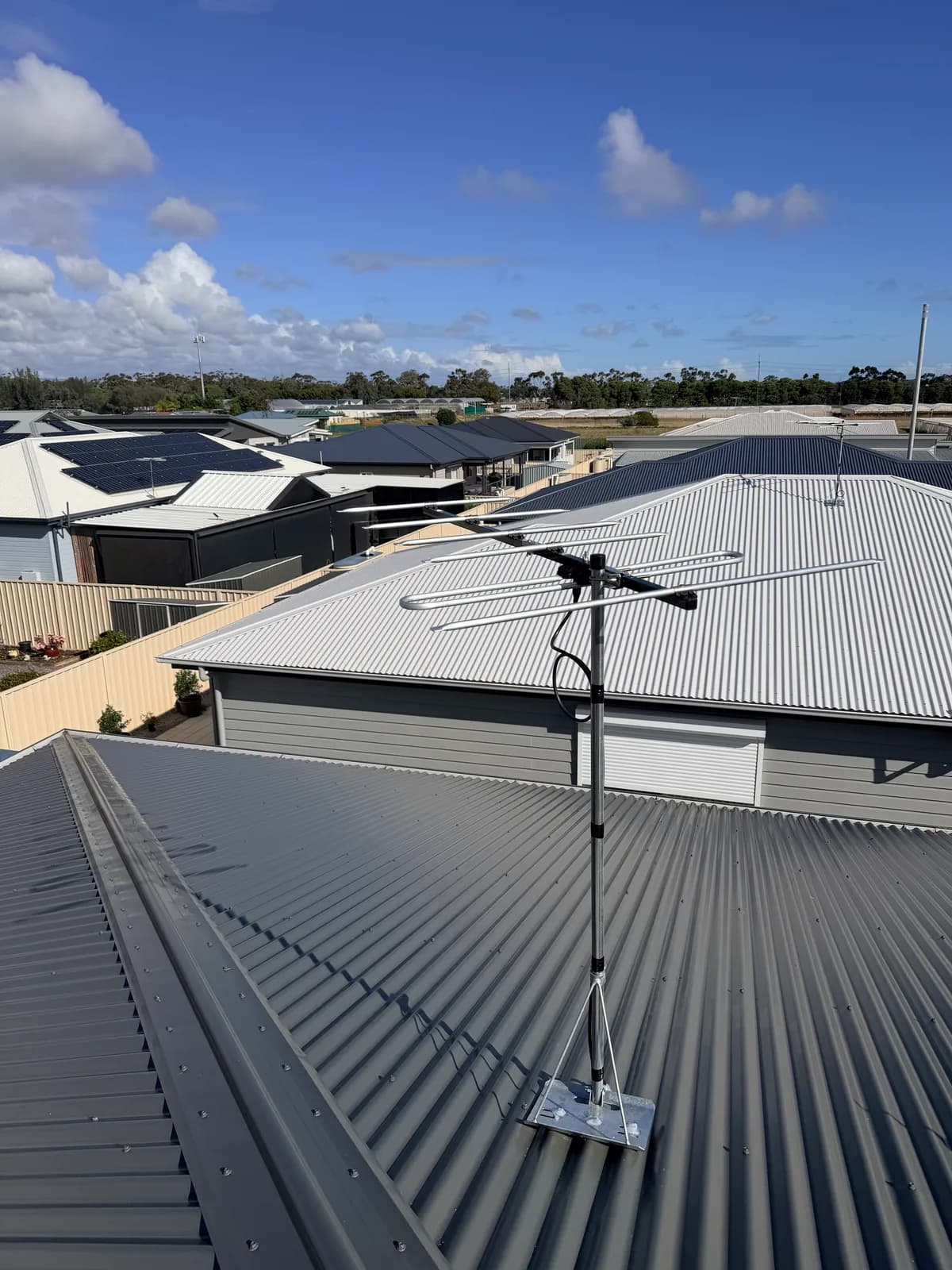 TV antenna installed on a new estate home in Andrews Farm, Adelaide