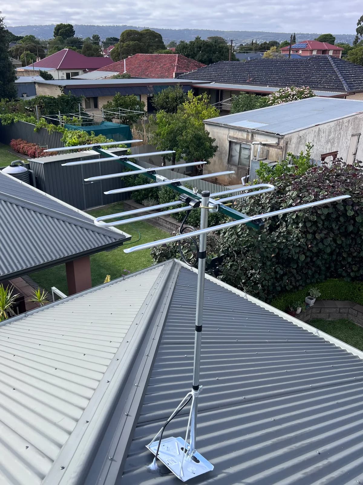 VHF TV antenna installed on a Norwood rooftop, Adelaide
