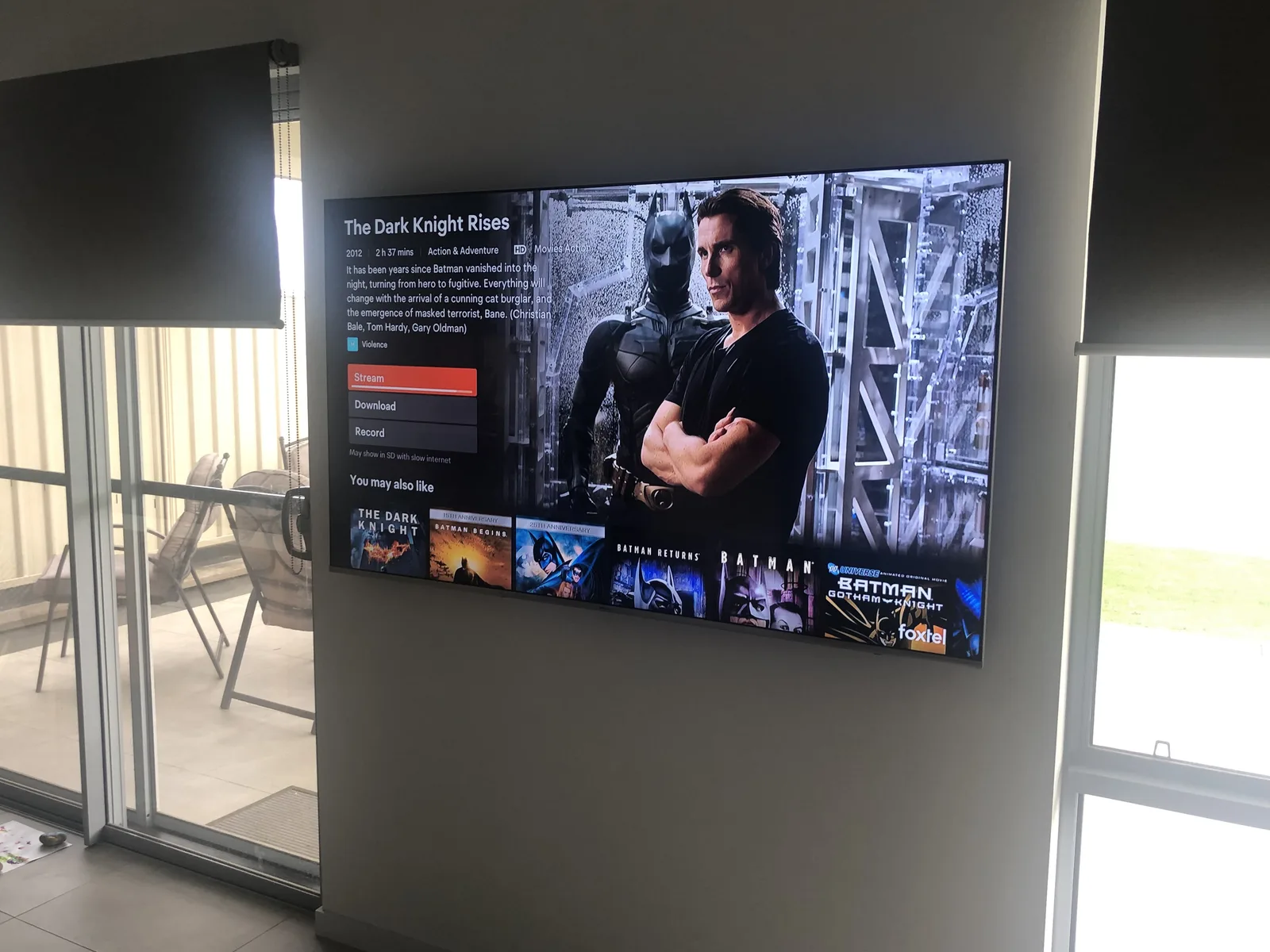 Flat fixed TV wall mount in an Adelaide home